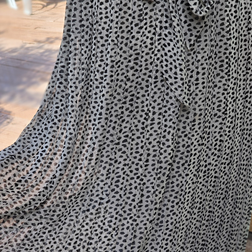 Joie Black and White Wrap Maxi Skirt with Tie Front - Picture 5 of 5